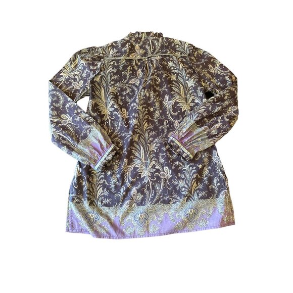 Robert Graham Blue Long Sleeve Floral Tunic Size Small - Picture 6 of 6